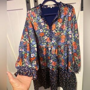 Joy Joy Floral Multicolor Dress